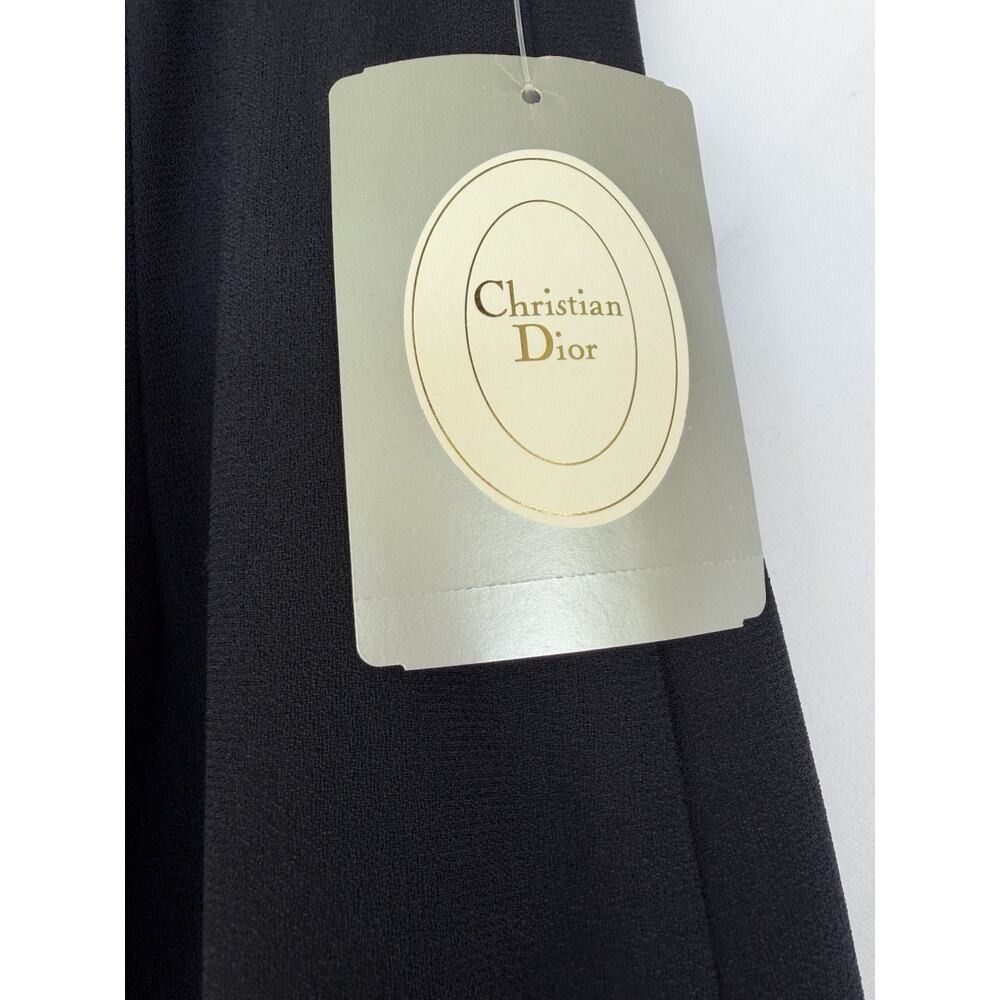 Christian Dior Vintage Black Pencil Skirt Sz 12 Made USA Tricetate Blend - Picture 4 of 5